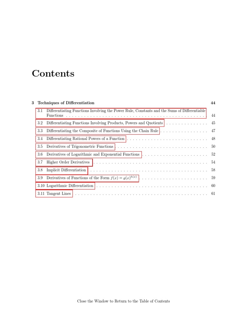 Techniques of Differentiation Methods | PDF | Sine | Derivative