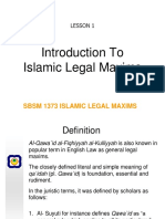 L01 - Introduction To Islamic Legal Maxims