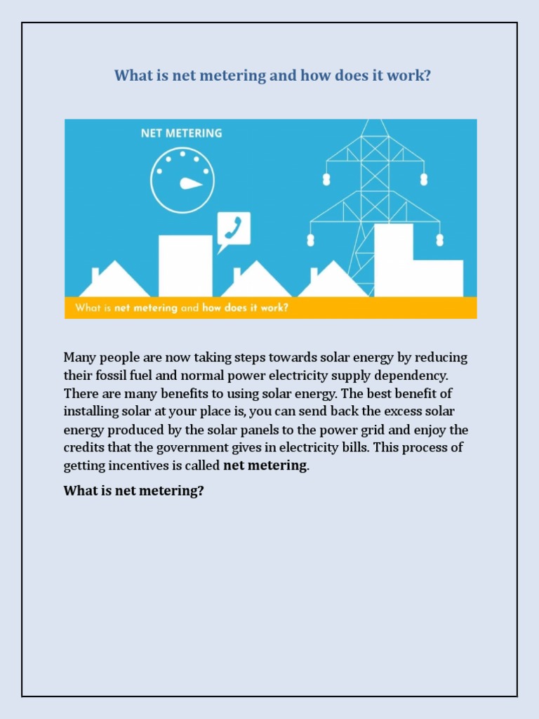 Understanding Net Metering Benefits | PDF | Solar Power | Electrical Grid