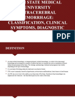 Intracerebral Hemorrhage - Classification, Clinical Symptoms, Diagnostics