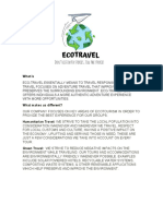 What Is Ecotravel?: What Makes Us Different?