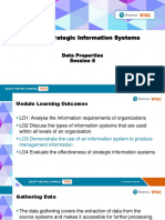 Unit 7 - Strategic Information Systems: Data Properties Session 8