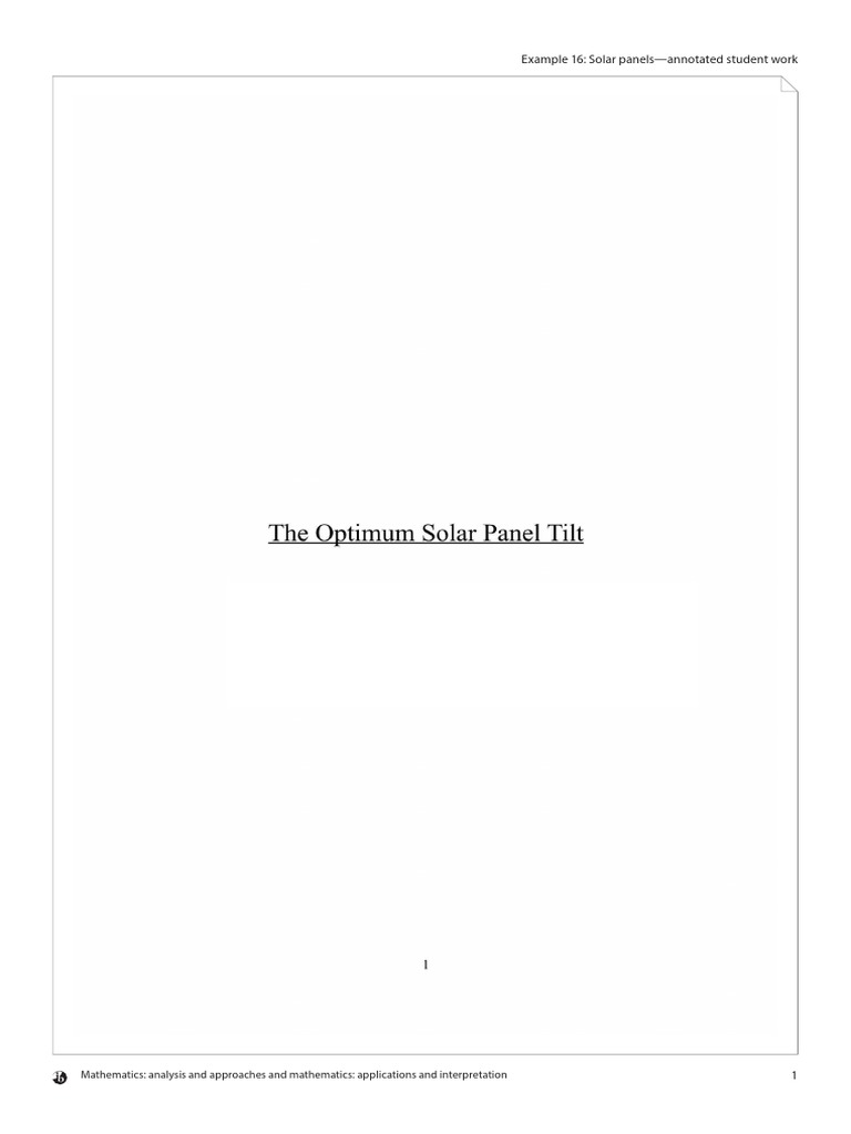 Solar Panels: Annotated Math Work | PDF | Teaching Mathematics ...