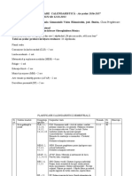 În Conformitate Cu OMEN nr.3372 Din 12.03.2013: PLANIFICARE CALENDARISTICĂ - An Școlar 2016-2017