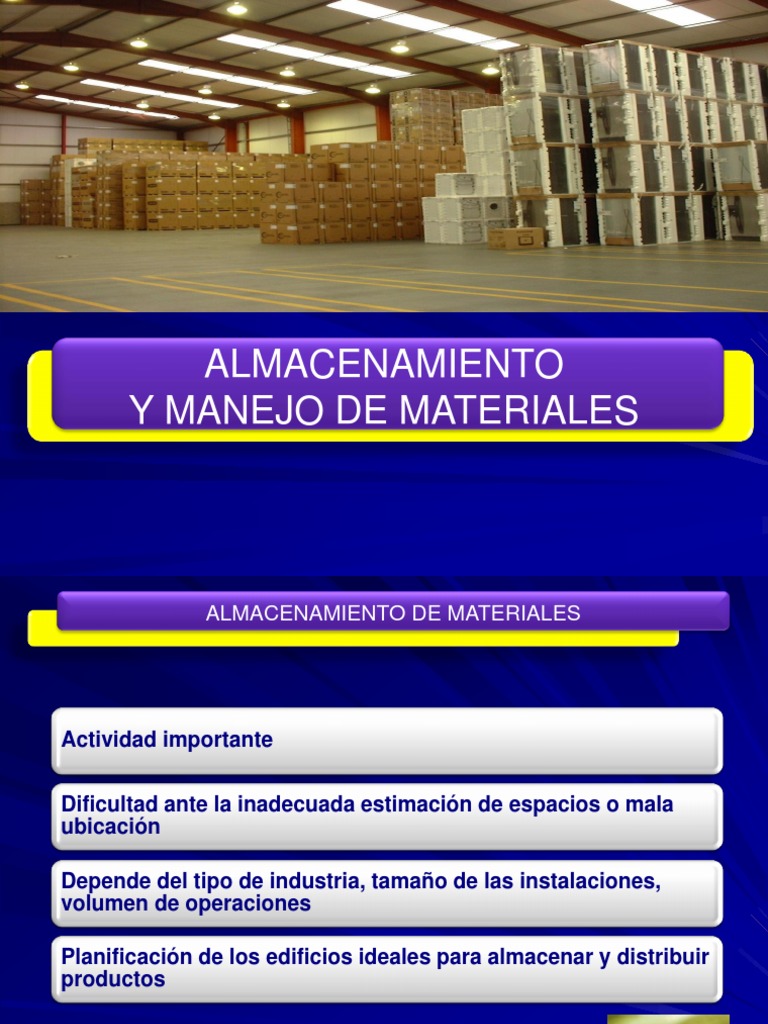 Almacenamiento y Manejo de Materiales | PDF | Almacén | Transporte
