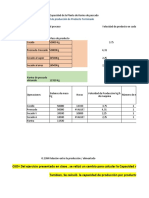 Ejercicio de Excel de modelo Capacidad