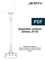 Manual de Utilizare Aspirator Vertical JIMMY JV83