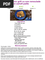 Ceafa de Porc Cu Sos Remoulade Si Cartofi Paille