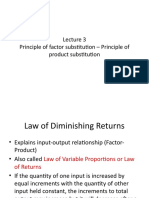 Principle of Factor Substitution - Principle of Product Substitution