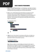 Object Oriented Programming