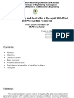 Dynamic Modeling and Control For A Microgrid With Wind and Photovoltaic Resources