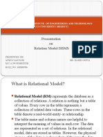 Presentation On Relation Model DBMS: Sir Chotu Ram Institute of Engineering and Technology (Ccs University Meerut)