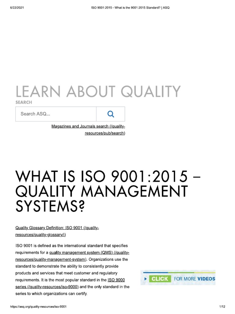 Iso 9001 Asq | PDF