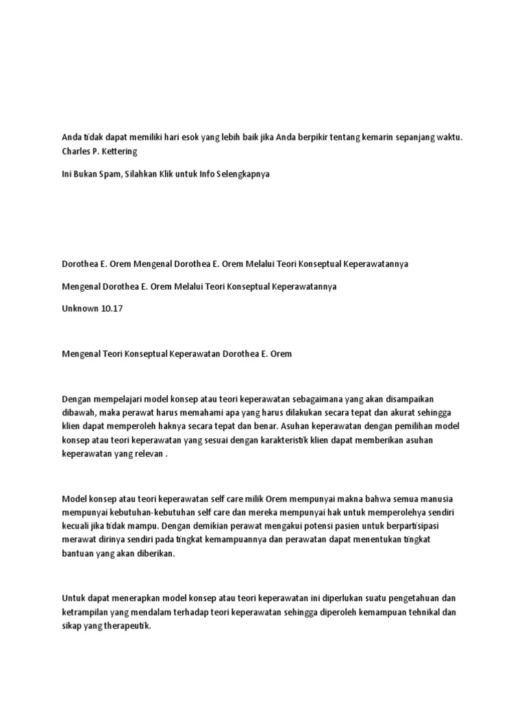 Teori Orem | PDF
