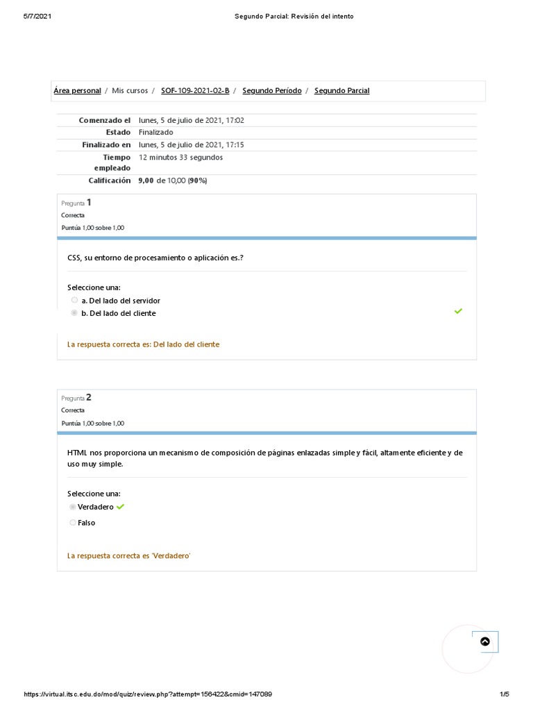 Revisión Segundo Parcial de HTML y CSS | PDF | Protocolo de ...