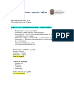 Parametros Monografia y Seminarios Biodiversidad 2019 I