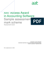 AAT Access Award in Accounting Software: Sample Assessment and Mark Scheme