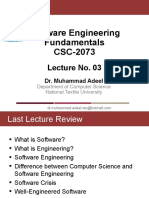 CSC2073 - Lecture 03 (Software Process, Waterfall Model)