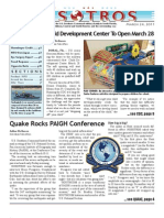 Child Development Center To Open March 28: Quake Rocks PAIGH Conference