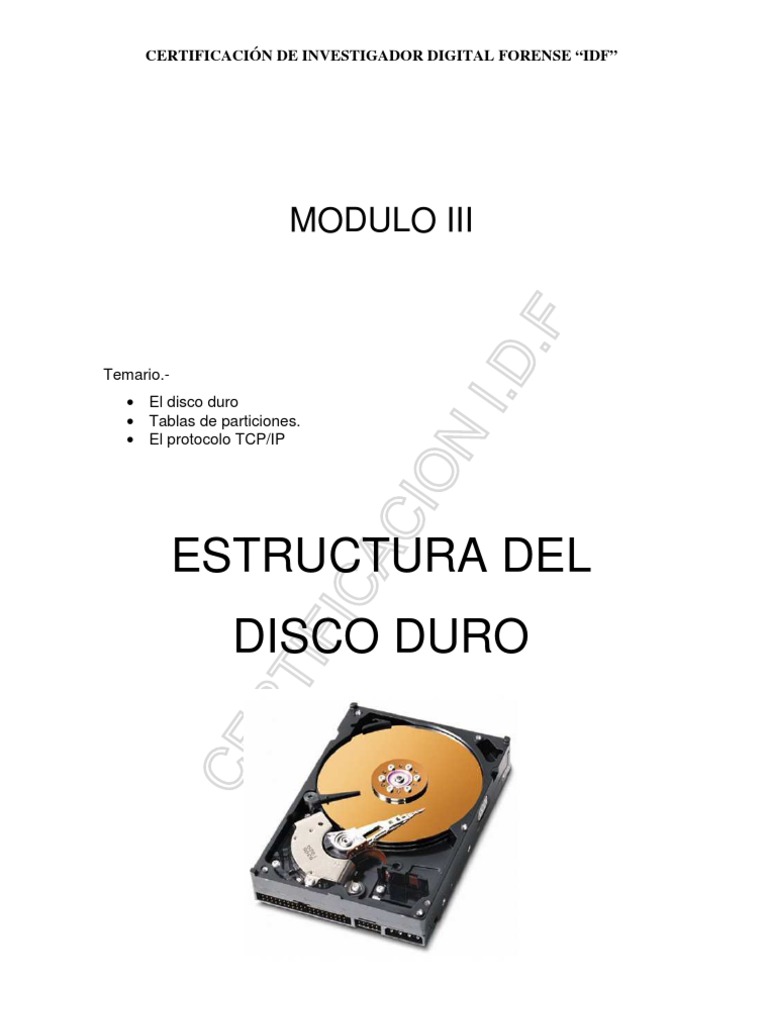 Estructura Del Disco Duro | PDF | Disco duro | Archivo de computadora