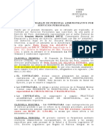 Contrato de trabajo de personal administrativo por servicios personales como residente de odontología en el Ejército del Perú