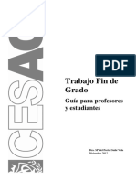 Trabajo Fin de Grado: Guía para Profesores y Estudiantes