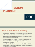 Preservation Planning