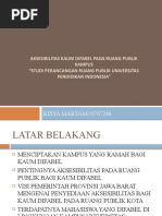 Download AKSESIBILITAS KAUM DIFABEL PADA RUANG PUBLIK KAMPUS presentation by risyamaryam SN51470630 doc pdf