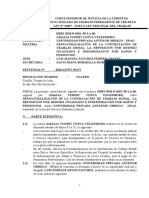 Sentencia Sobre DESNATURALIZACION MODAL ESPECIFICO.