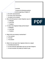 Student's Name: Grade: 10 National Subject: Animal Farm, Chapter 8 Worksheet