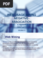 Web Usage Mining Negative-Association: S.vignesh