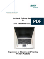Notebook Training Manual For Acer Travelmate 4002lci