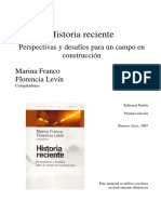 Traverso en Franco y Levin Sobre Hist Reciente
