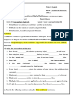 Third Conditional Worksheet