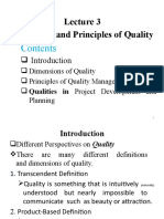 Dimensions and Principles of Quality: Introduction