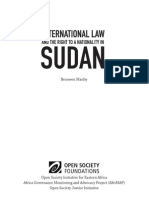 International Law and The Right To A Nationality in Sudan