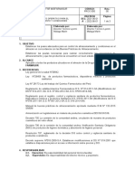 PROC-005 PROCEDIMIENTOS DE ALMACENAMIENTO DE PRODUCTOS FARMACÉUTICOS, DISPOSITIVOS MÉDICOS Y PRODUCTOS SANITARIOS.. Rev 0