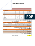 Analisis de Precios Unitarios