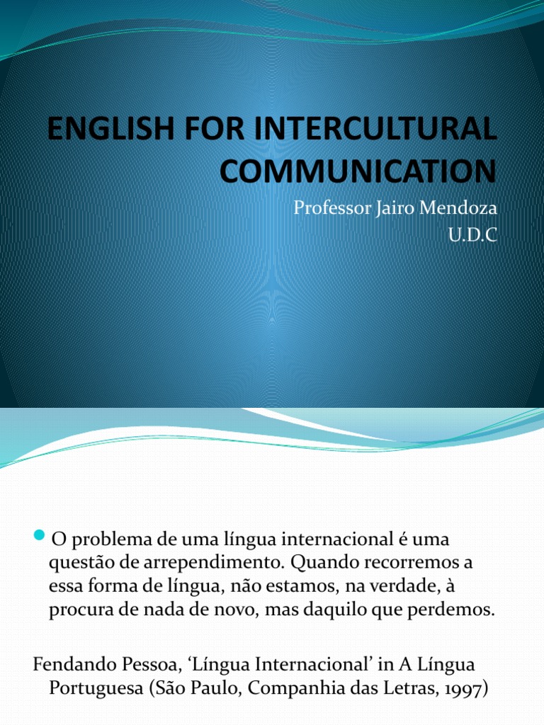 English For Intercultural Communication | PDF | Cross Cultural ...