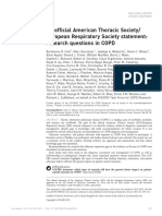 An Official American Thoracic Society/ European Respiratory Society Statement: Research Questions in COPD