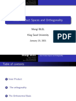 Inner Product Spaces and Orthogonality: Mongi BLEL King Saud University