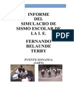 Informe Del Simulacro de Sismo