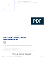 Pelléas Et Melisande - Libretto - English Translation