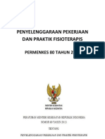 Pekerjaan dan Praktik Fisioterapis Permenkes 80