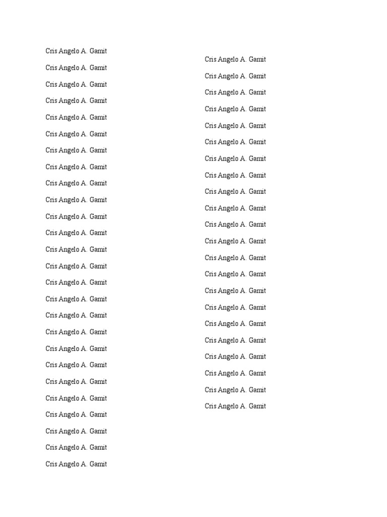 Cris Angelo A Gamit | PDF | Sports & Recreation | Home & Garden