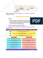 Actividad de Conocimiento: Task 1-The Present Perfect and The Past Perfect