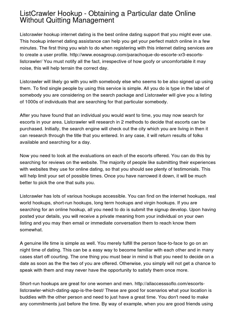 ListCrawler Hookup Obtaining A Time On The Without Letting Go(04)