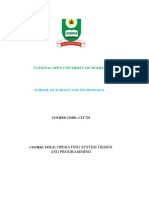 National Open University of Nigeria: Operating System Design and Programming