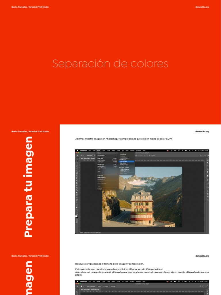 Separación de colores en Photoshop CMYK | PDF | Cian | Color